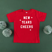 New Years Cheers - Block Font - Child Tee Little Mama Shirt Shop