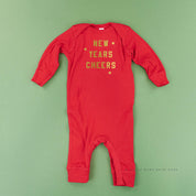 New Years Cheers - Block Font - Baby Sleeper Little Mama Shirt Shop