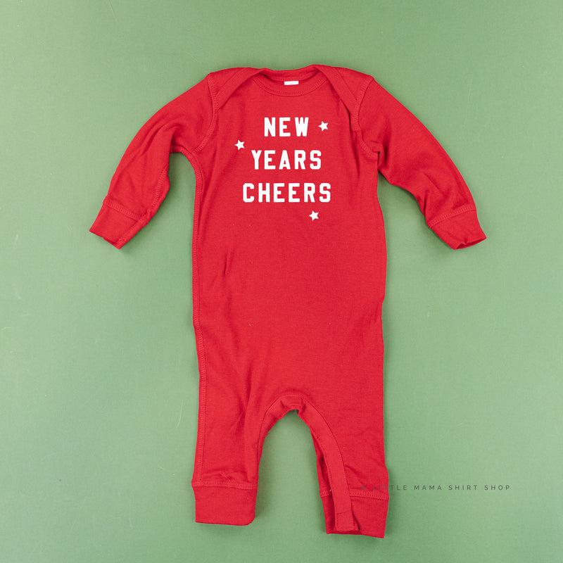 New Years Cheers - Block Font - Baby Sleeper