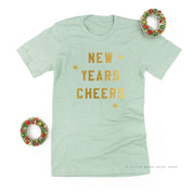 New Years Cheers - Block Font - Unisex Tee Little Mama Shirt Shop