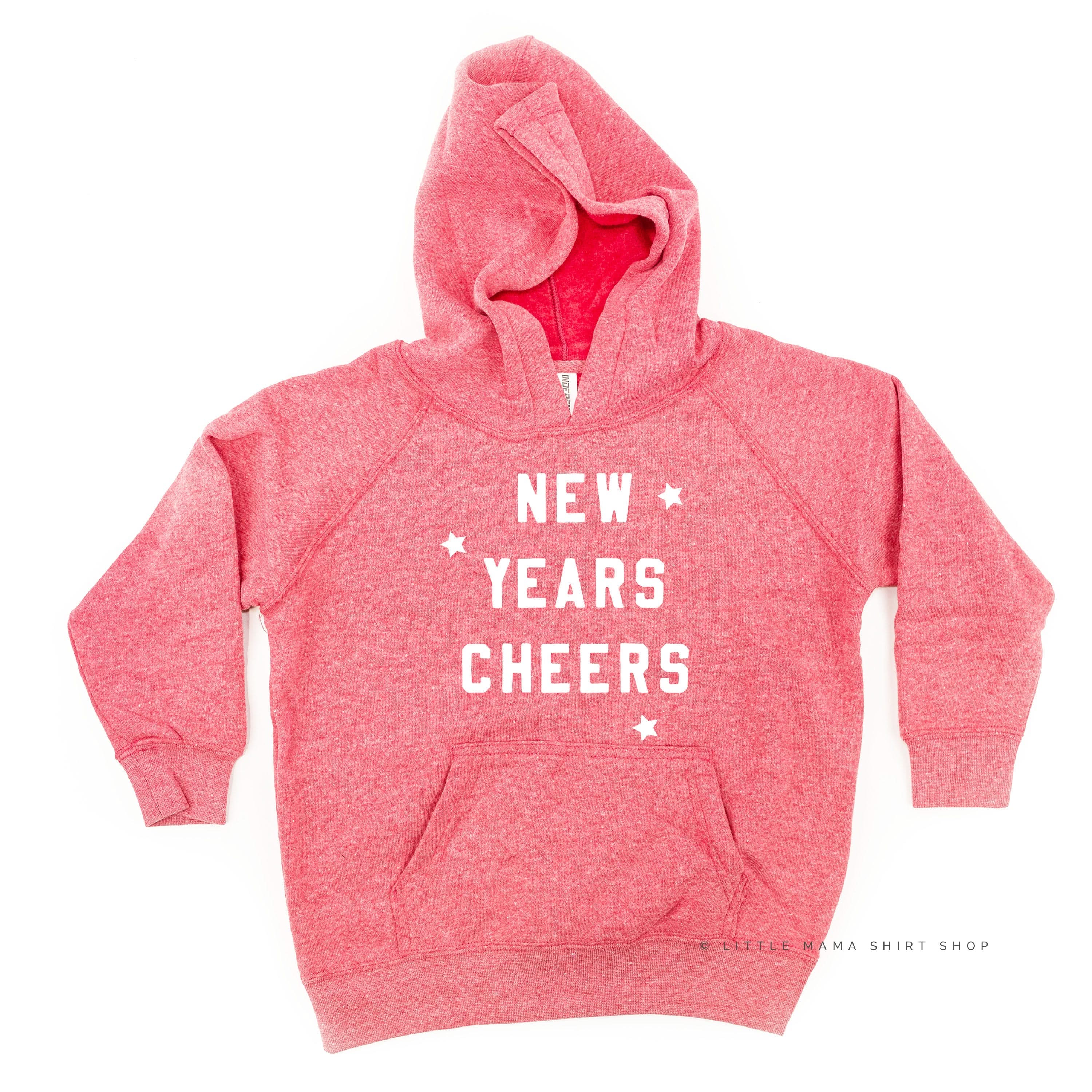 New Years Cheers - Block Font - Child HOODIE Little Mama Shirt Shop LLC
