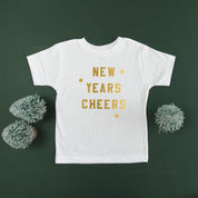 New Years Cheers - Block Font - Child Tee Little Mama Shirt Shop