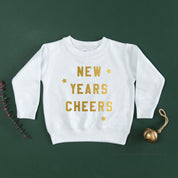New Years Cheers - Block Font - Child Sweater Little Mama Shirt Shop