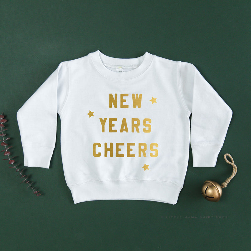 New Years Cheers - Block Font - Child Sweater