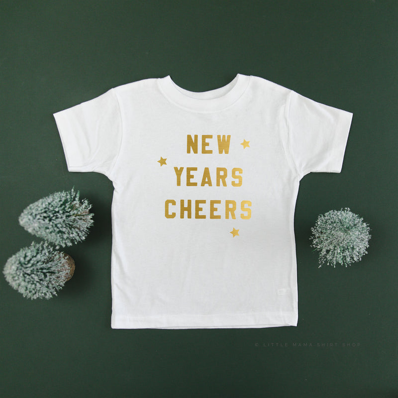 New Years Cheers - Block Font - Child Tee