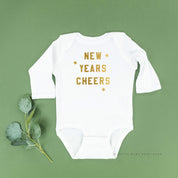New Years Cheers - Block Font - Child LONG SLEEVE Tee Little Mama Shirt Shop