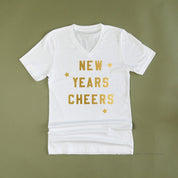 New Years Cheers - Block Font - Unisex Tee Little Mama Shirt Shop