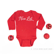 Nice List - Child LONG SLEEVE Tee Little Mama Shirt Shop