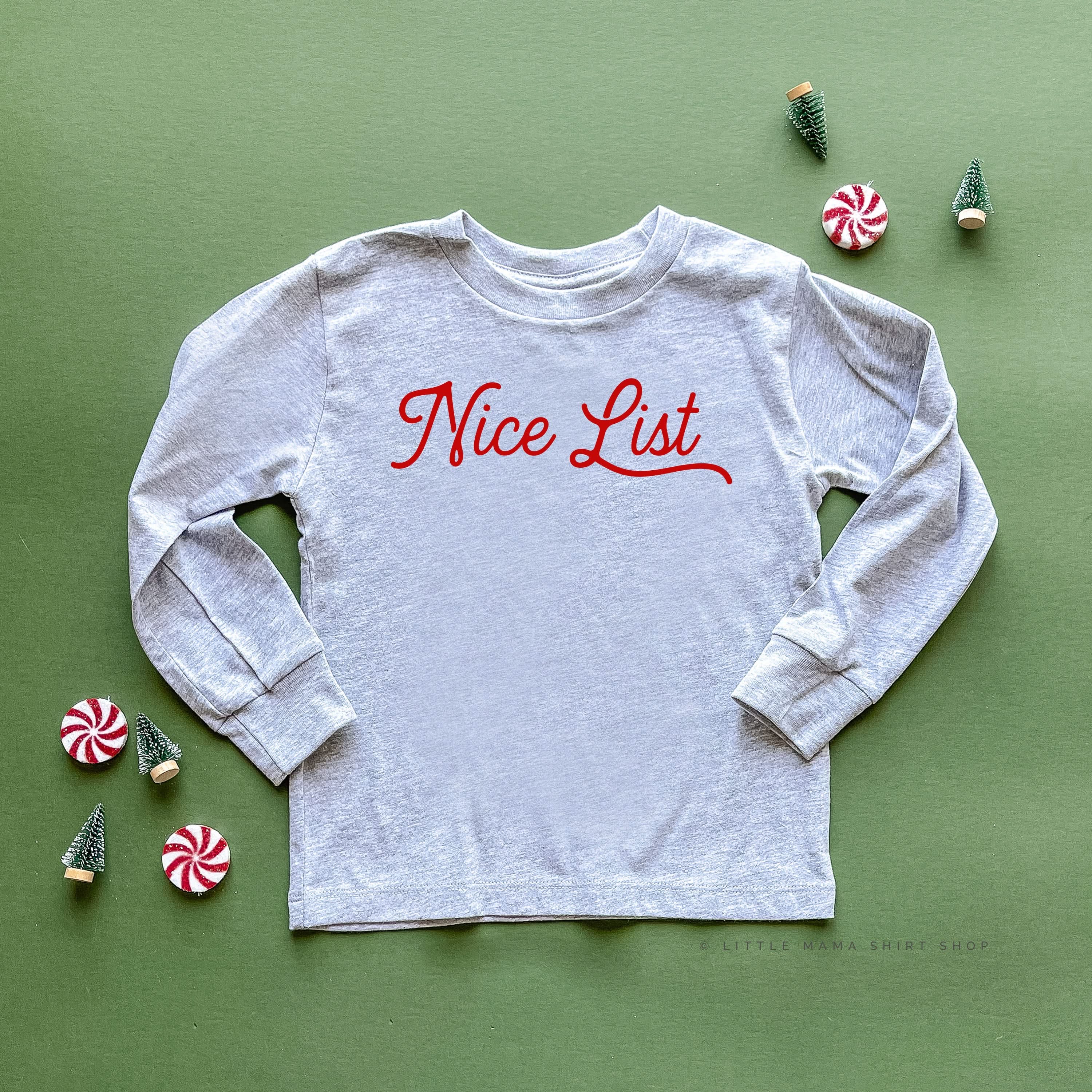 Nice List - Child LONG SLEEVE Tee Little Mama Shirt Shop