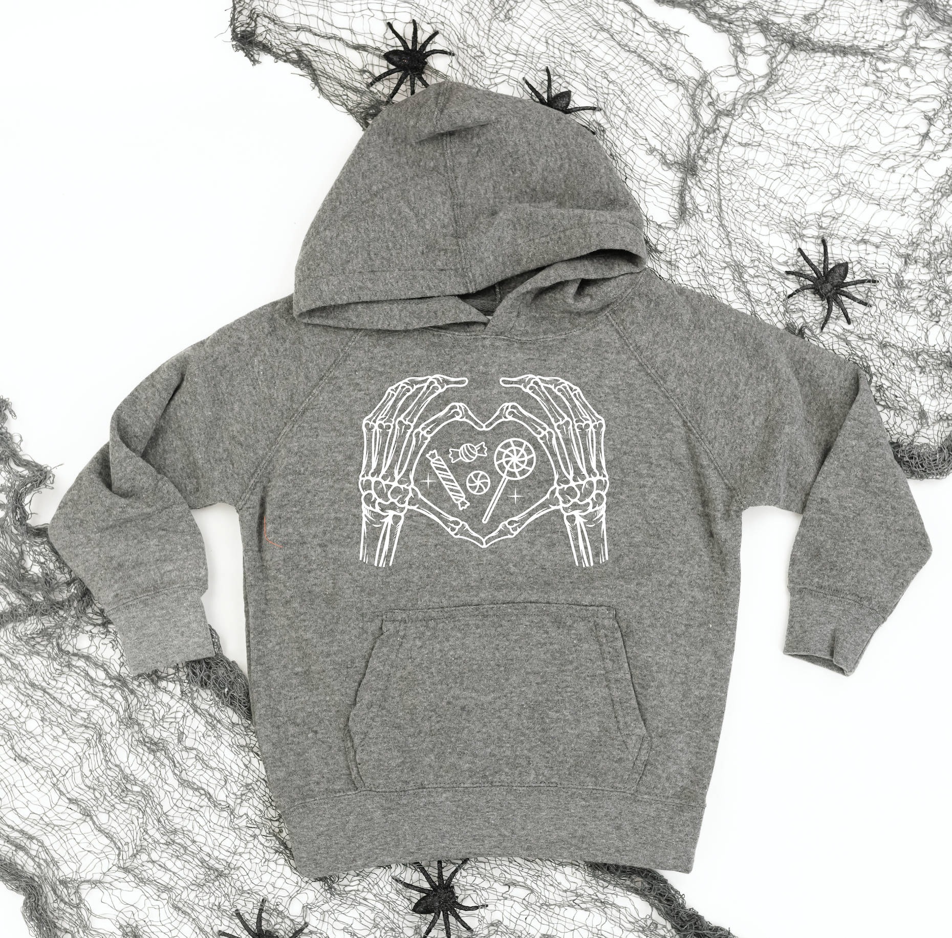 Skeleton Heart Hands - Child Hoodie