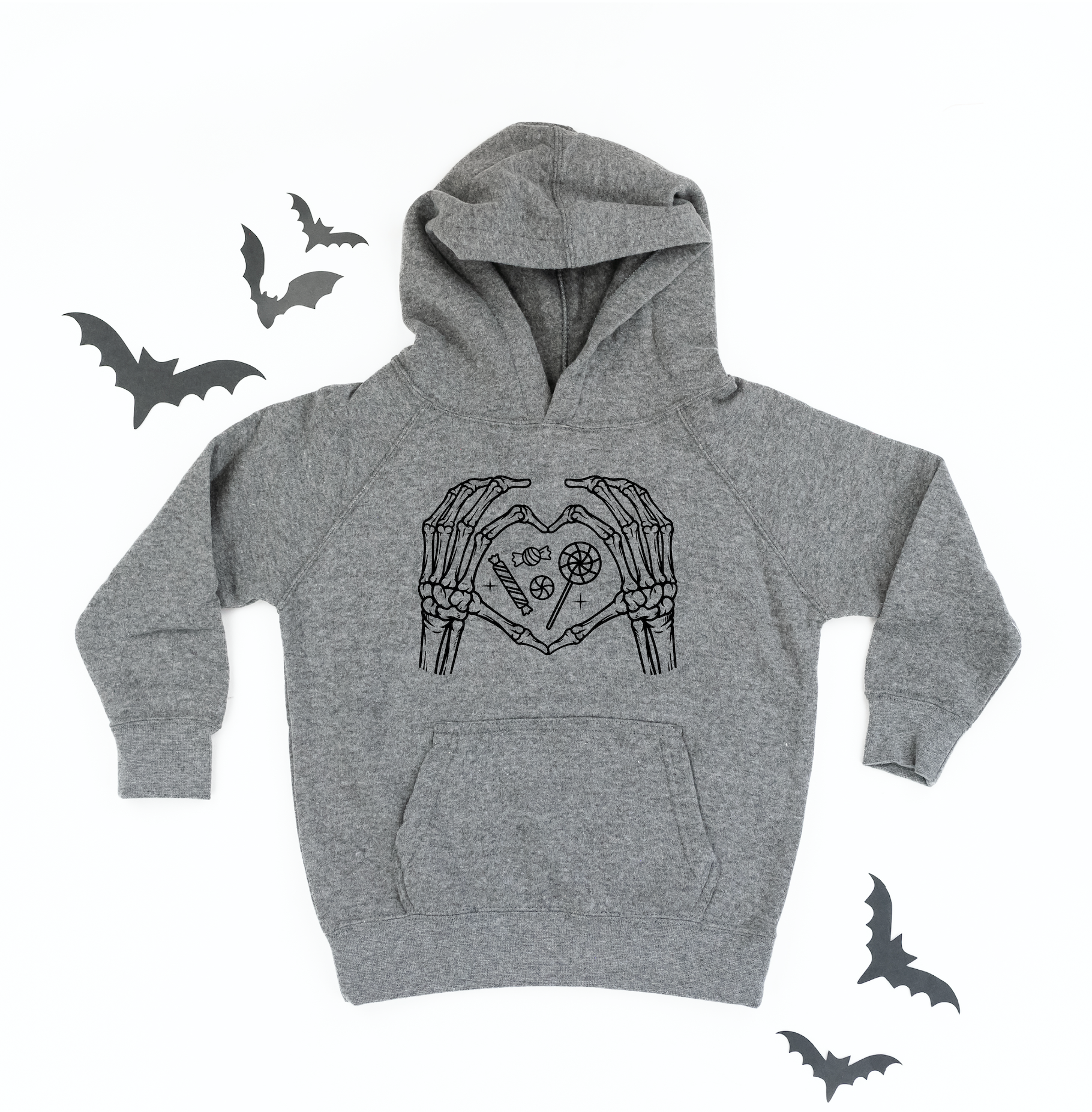 Skeleton Heart Hands - Child Hoodie