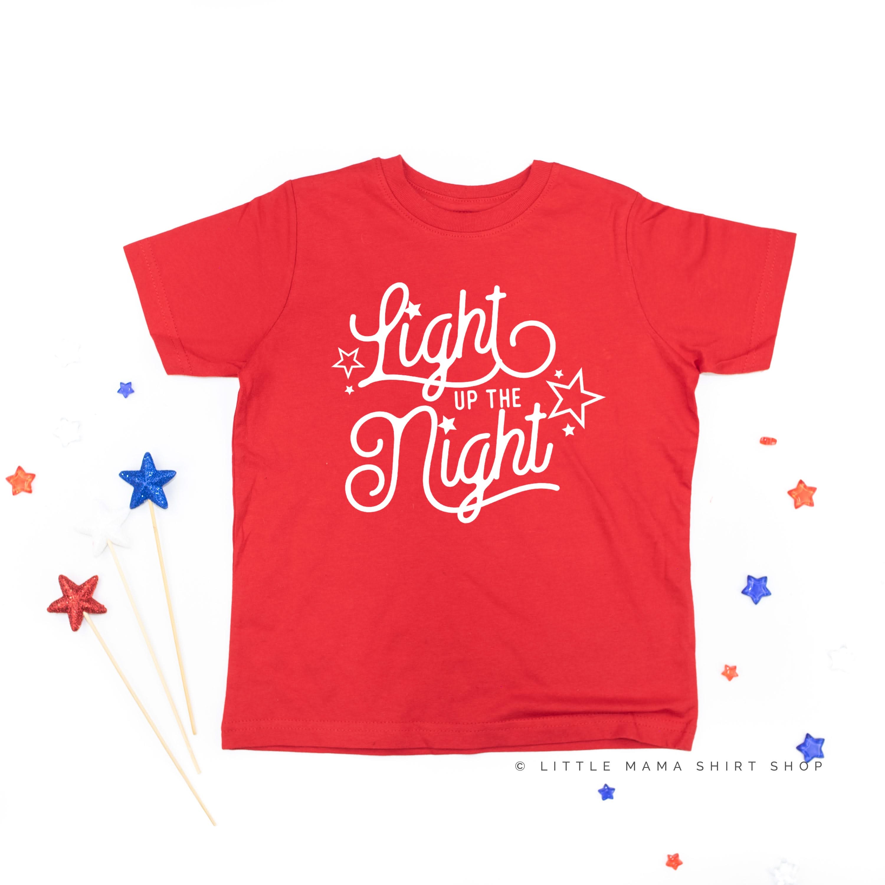 LIGHT UP THE NIGHT - Short Sleeve Child Shirt Little Mama Shirt Shop