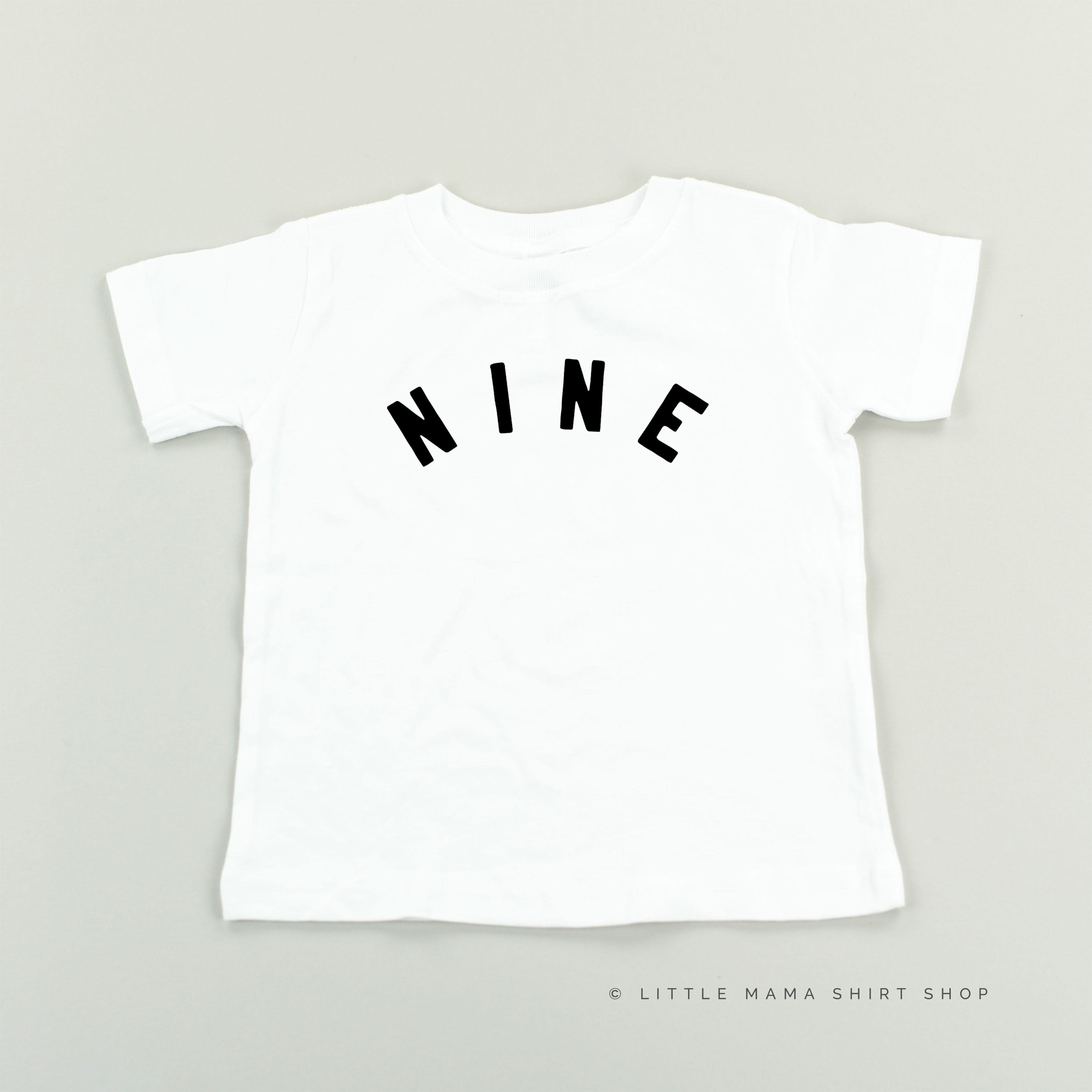 BIRTHDAY NUMBER - BLOCK FONT - Child Shirt Little Mama Shirt Shop