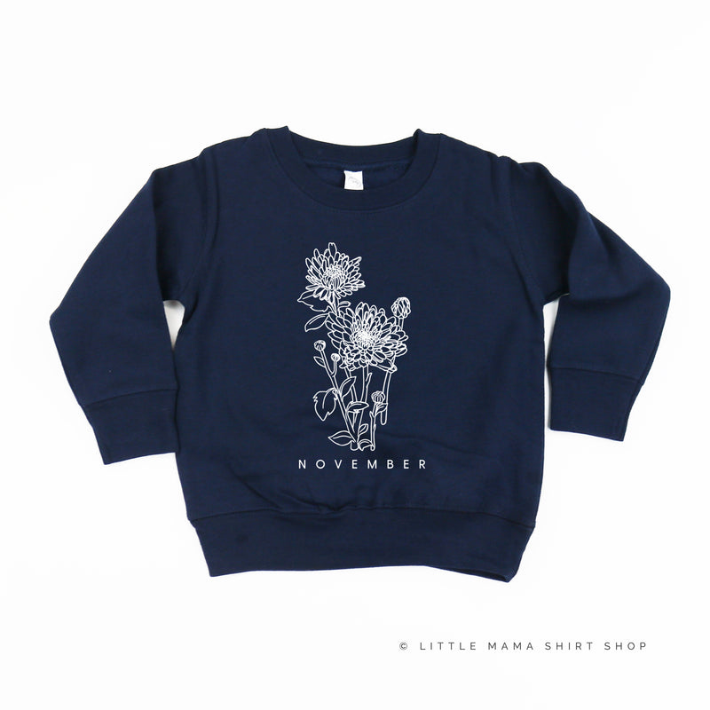 NOVEMBER BIRTH FLOWER - Chrysanthemum - Child Sweater