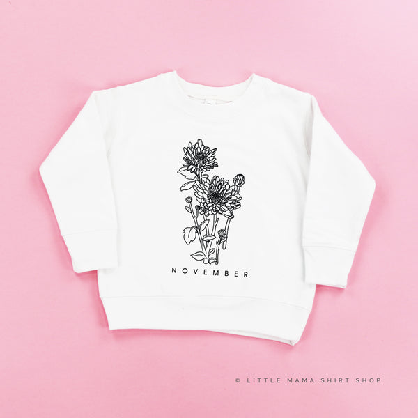 NOVEMBER BIRTH FLOWER - Chrysanthemum - Child Sweater