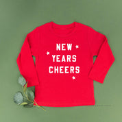 New Years Cheers - Block Font - Child LONG SLEEVE Tee Little Mama Shirt Shop