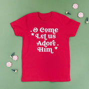 O Come Let Us Adore Him - Child Tee Little Mama Shirt Shop