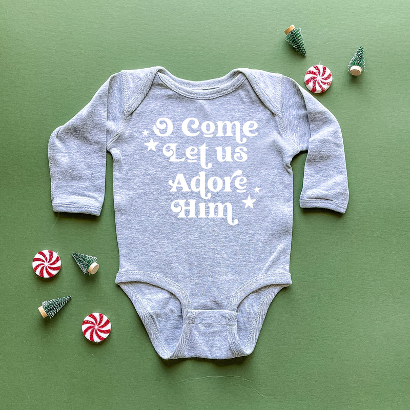 O Come Let Us Adore Him - Child LONG SLEEVE Tee