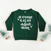 O Come Let Us Adore Him - Child Sweater Little Mama Shirt Shop