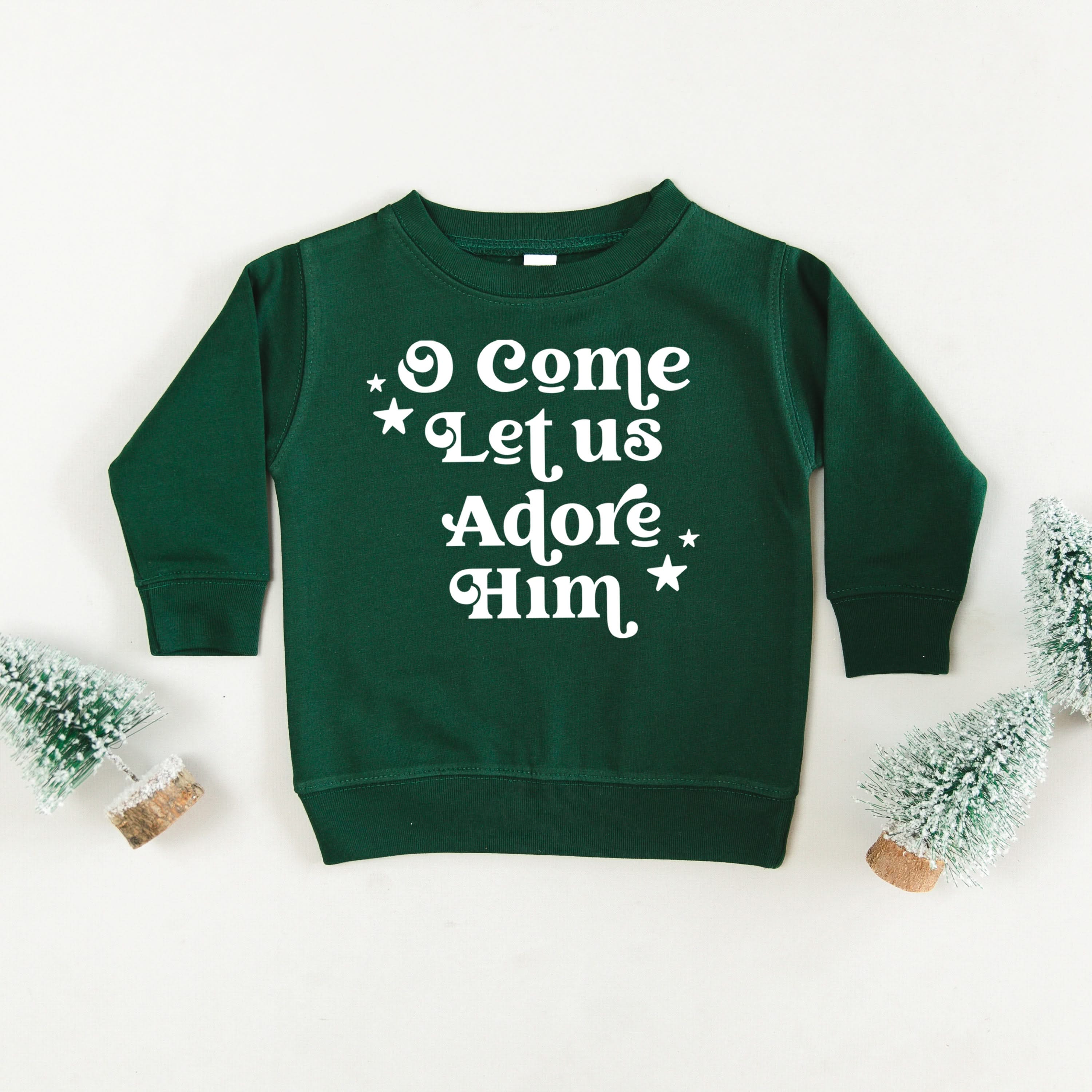 O Come Let Us Adore Him - Child Sweater Little Mama Shirt Shop