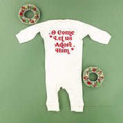 O Come Let Us Adore Him - Baby Sleeper Little Mama Shirt Shop