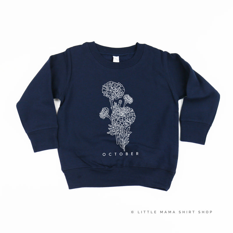 OCTOBER BIRTH FLOWER - Marigold - Child Sweater