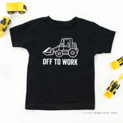 OFF TO WORK - Short Sleeve Child Shirt Little Mama Shirt Shop