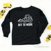 OFF TO WORK - Long Sleeve Child Shirt Little Mama Shirt Shop
