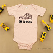 OFF TO WORK - Short Sleeve Child Shirt Little Mama Shirt Shop