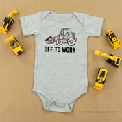 OFF TO WORK - Short Sleeve Child Shirt Little Mama Shirt Shop