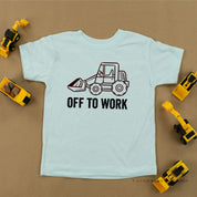 OFF TO WORK - Short Sleeve Child Shirt Little Mama Shirt Shop