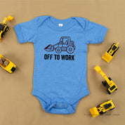 OFF TO WORK - Short Sleeve Child Shirt Little Mama Shirt Shop