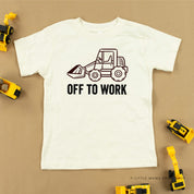 OFF TO WORK - Short Sleeve Child Shirt Little Mama Shirt Shop