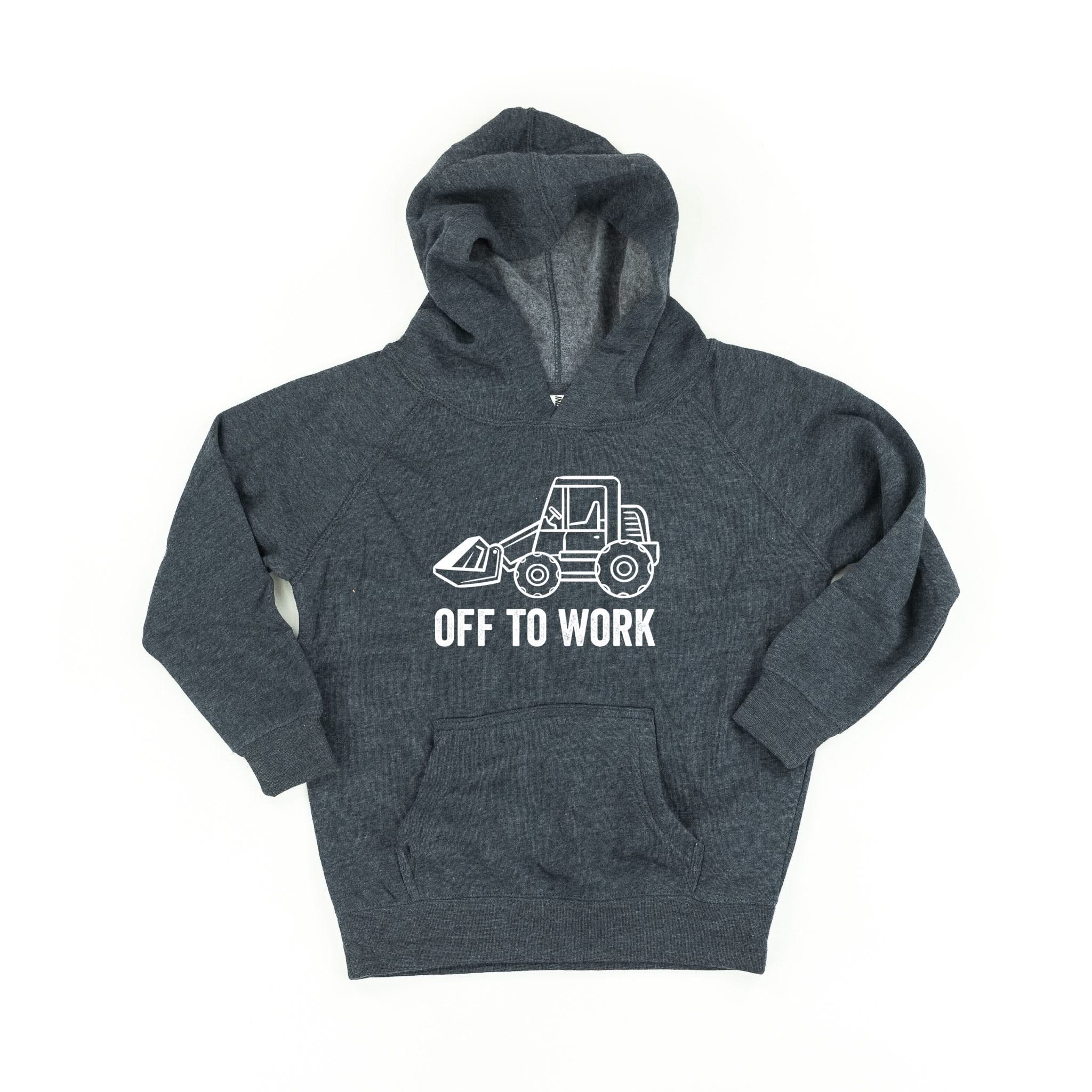 OFF TO WORK - CHILD HOODIE Little Mama Shirt Shop LLC