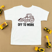 OFF TO WORK - Short Sleeve Child Shirt Little Mama Shirt Shop