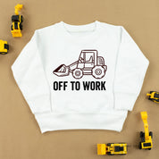 OFF TO WORK - Child Sweater Little Mama Shirt Shop