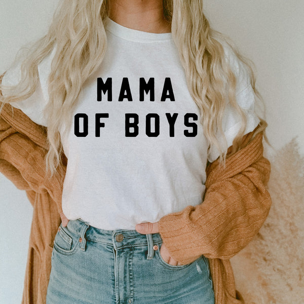 MAMA OF BOYS - (Block Font) - Unisex Tee