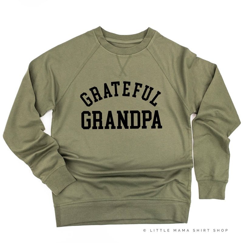 Grateful Grandpa - (Varsity) - Lightweight Pullover Sweater