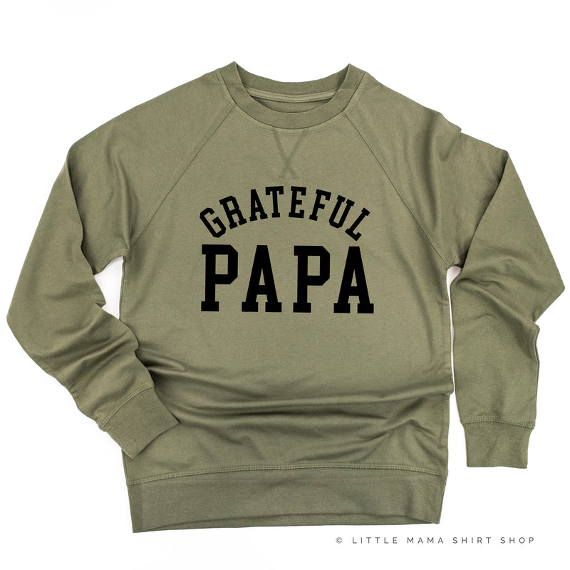 Grateful Papa - (Varsity) - Lightweight Pullover Sweater
