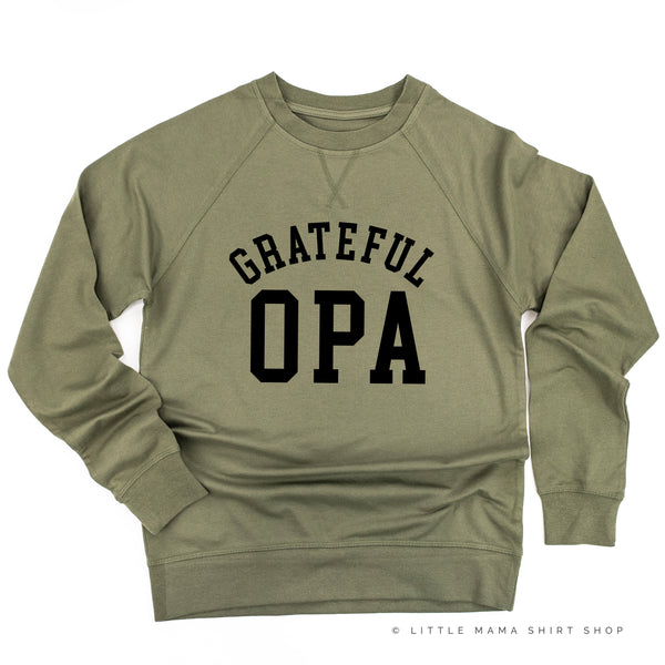Grateful Opa - (Varsity) - Lightweight Pullover Sweater