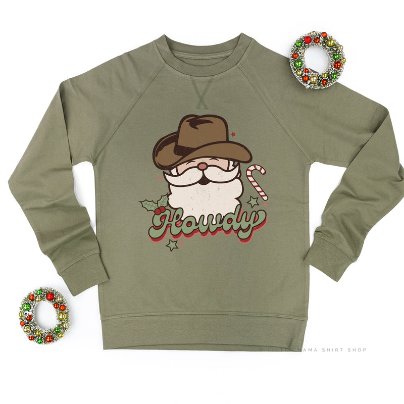 Howdy - Cowboy Santa - Lightweight Pullover Sweater