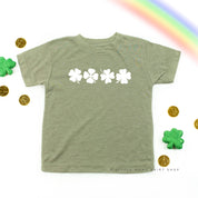 4 Shamrocks - Have a Lucky Day (f&b) - Child Tee Little Mama Shirt Shop