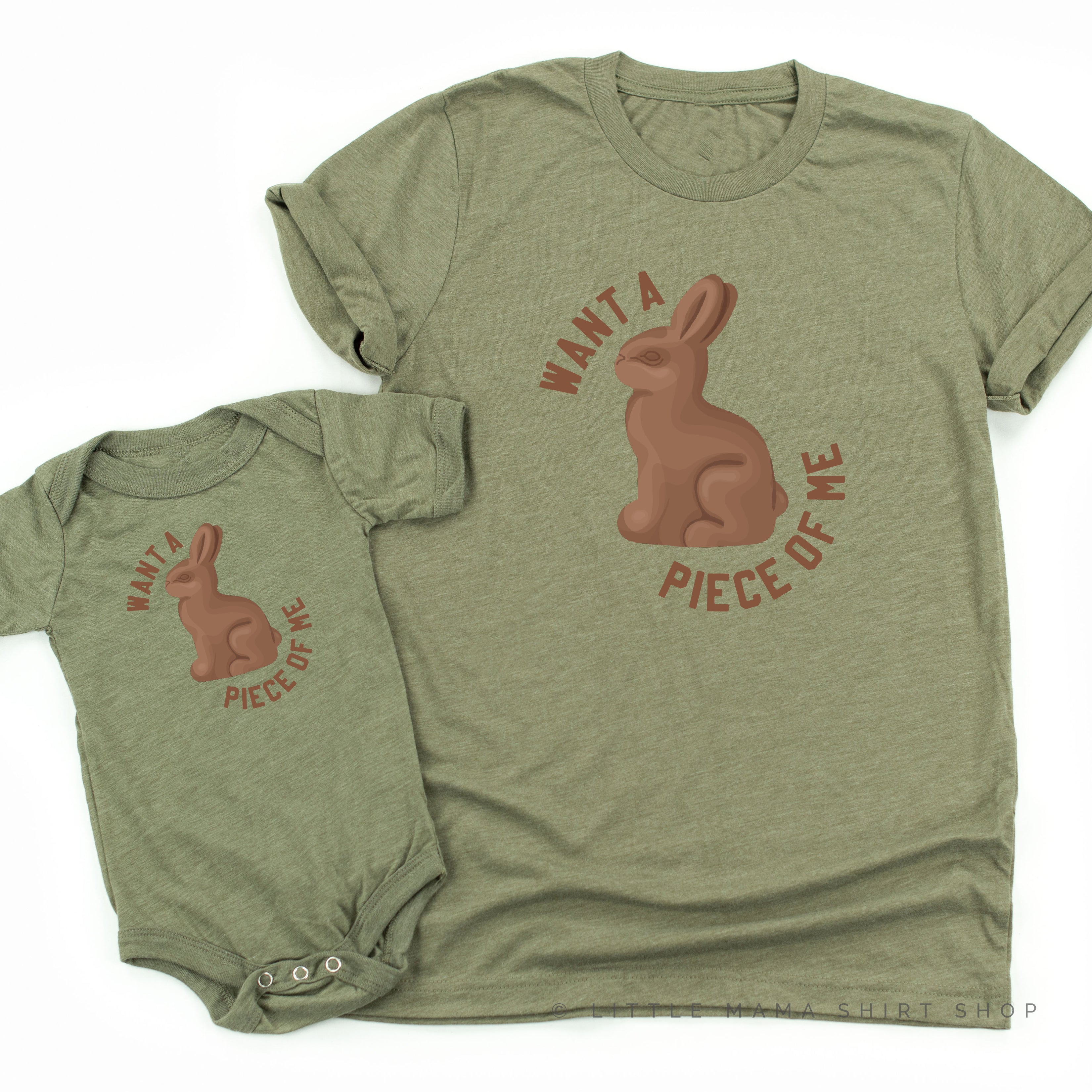 Want A Piece Of Me - Set of 2 Tees Little Mama Shirt Shop