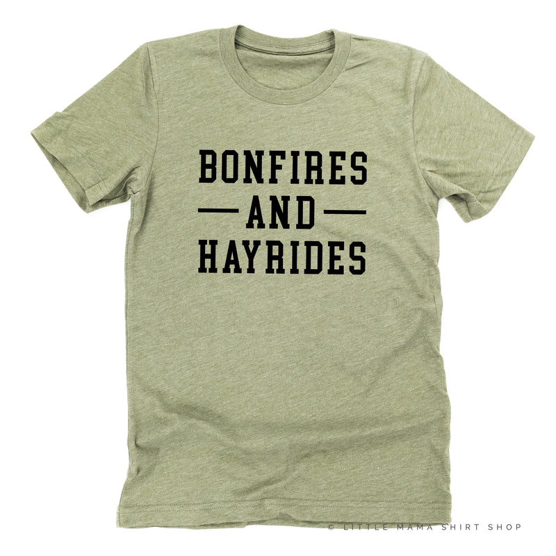 BONFIRES AND HAYRIDES - Unisex Tee