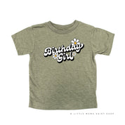 DAISY - BIRTHDAY GIRL - w/ Full Daisy on Back - Short Sleeve Child Shirt Little Mama Shirt Shop