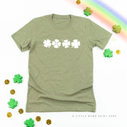 4 Shamrocks - Have a Lucky Day (f&b) - Unisex Tee Little Mama Shirt Shop