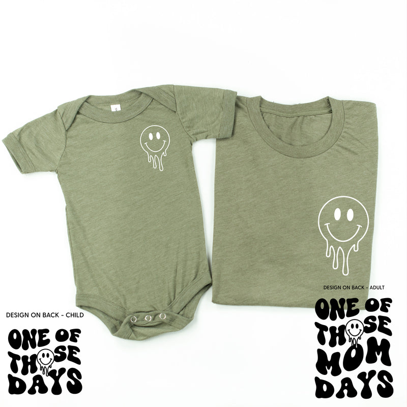 ONE OF THOSE (mom) DAYS (w/ Melty Smiley) - Set of 2 Matching Shirts