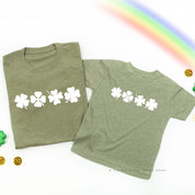 4 Shamrocks - Have a Lucky Day (f&b) - Set of 2 Tees Little Mama Shirt Shop