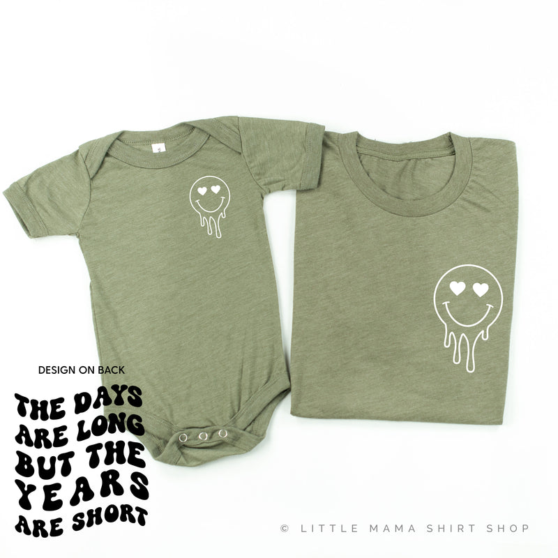 THE DAYS ARE LONG BUT THE YEARS ARE SHORT - (w/ Melty Heart Eyes) - Set of 2 Matching Shirts