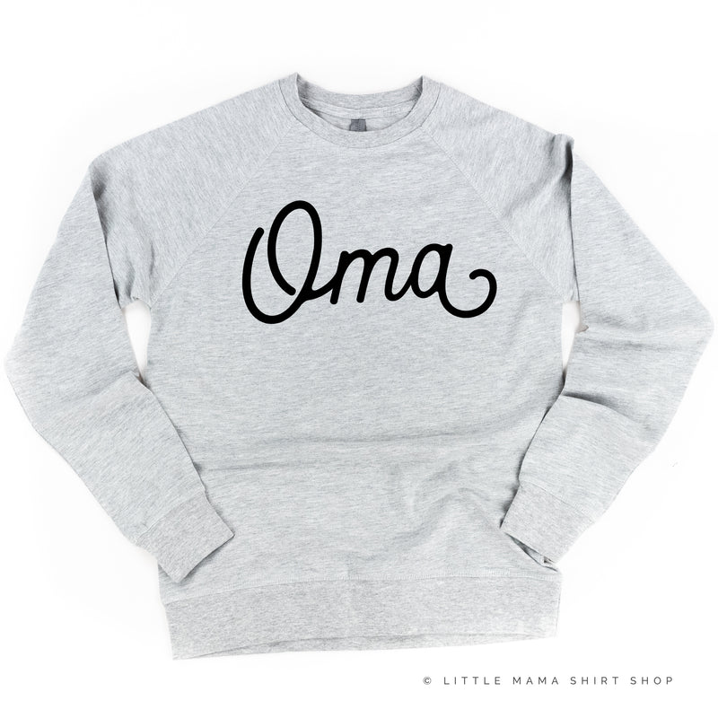 Oma - (Script) - Lightweight Pullover Sweater